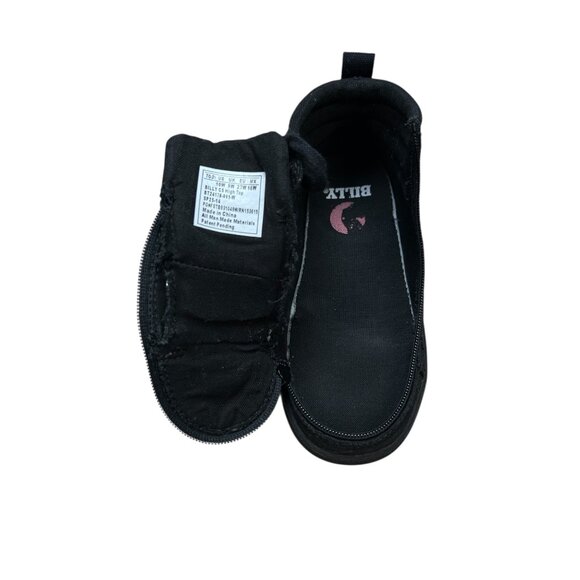 BILLY CS High Top Black Canvas 10W Kids Inclusion Sneaker Casual Zip Closure - Picture 4 of 5